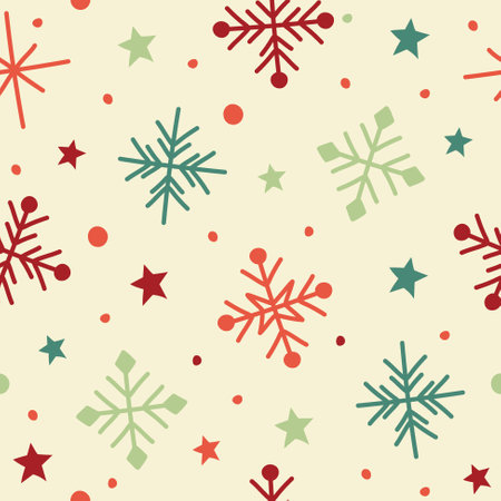 Concept of a seamless pattern with snowflakes. Xmas background. Vectorのイラスト素材