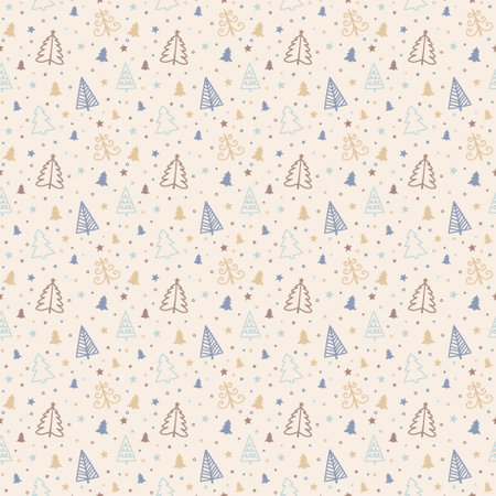 Pattern with Christmas trees. Wallpaper concept. Banner. Vectorのイラスト素材