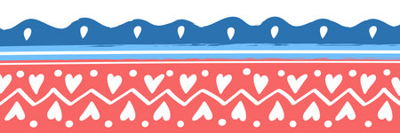 Retro style Easter banner. Concept of an egg pattern. Panoramic header. Vector illustrationのイラスト素材