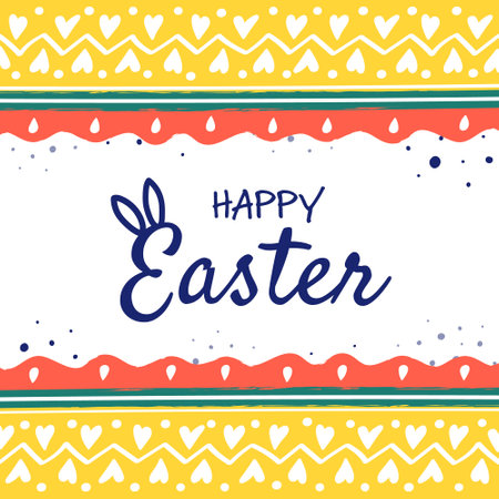 Colorful Easter egg pattern. Concept of a greeting card. Background design. Vector illustrationのイラスト素材