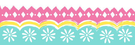 Concept of Easter egg pattern. Abstract panoramic header. Vector illustrationのイラスト素材