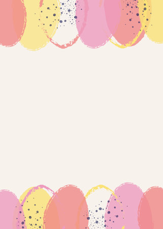 Abstract Easter background with colorful eggs. Vector illustrationのイラスト素材