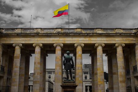 BOGOTA CITY - Statue in the National Capitol of Colombiaの写真素材