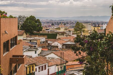 BOGOTA CITY- Roofs of houses in the cityの写真素材