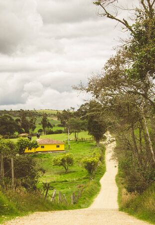 TOCA - BOYACA - A Road in the countrysideの写真素材