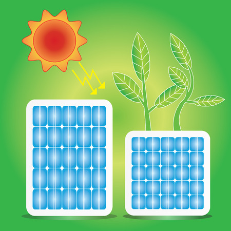 solar panel iconのイラスト素材