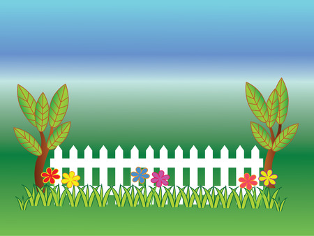 fence woodenのイラスト素材