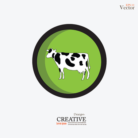 cattle.cow.bull.vector illustration.のイラスト素材