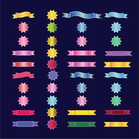 set of banner,set of ribbon, banner vector,ribbon vector .vector illustrationのイラスト素材