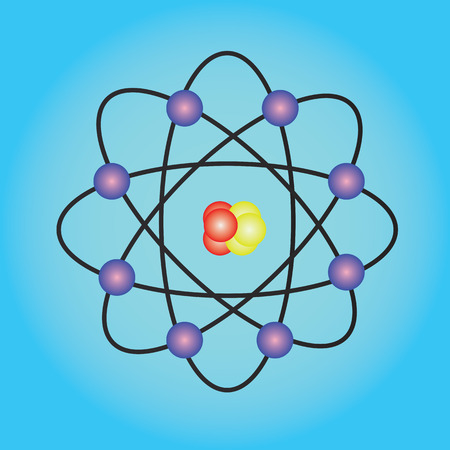 Atom structure vector,symbol of atom,atom ,atom illustration,covalent shell of atom.vector illustrationの写真素材