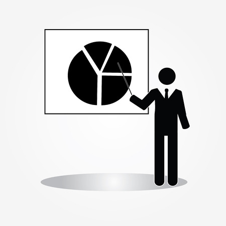 businessman .businessman icon with graph.vector illustration.のイラスト素材