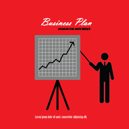 businessman .businessman icon with graph.vector illustration.のイラスト素材
