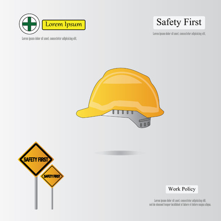safety first concept,safety first. vector illustrationのイラスト素材