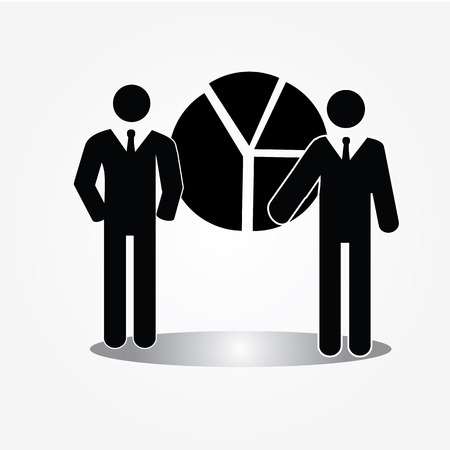 businessman .businessman icon with graph.vector illustration.のイラスト素材