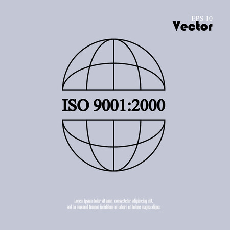ISO 9001 certified concept. vector illustration.のイラスト素材