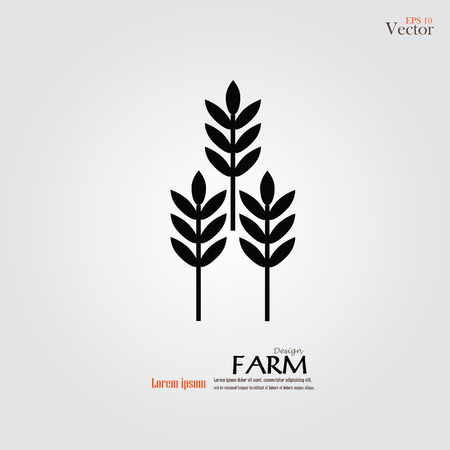 rice.rice icon.wheat icon.vector illustration.のイラスト素材