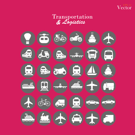 Transport icons.transportation .logistics.logistic icon.vector illustration.のイラスト素材