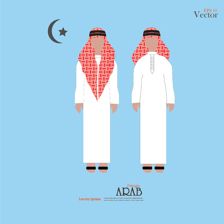 Arabic man.saudi Arabia man. Vector illustrationのイラスト素材