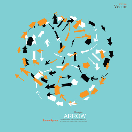 arrow icon set.arrow design.  arrow .vector illustration.のイラスト素材