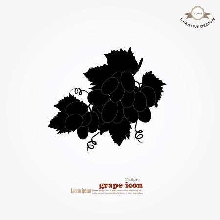 grape.grape icon.vector illustration.のイラスト素材