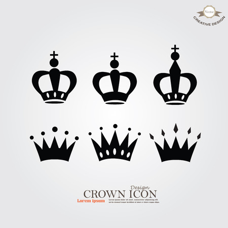 Set of Crown icon.crown.vector illustration.のイラスト素材