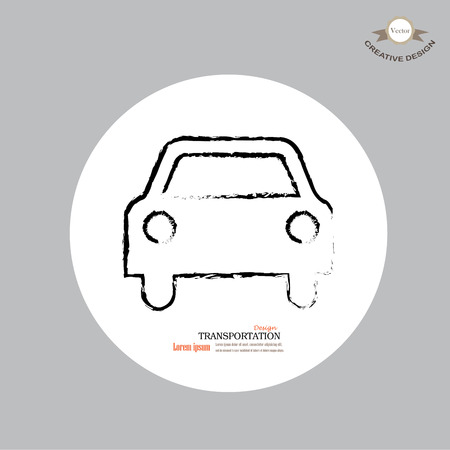 Car icon.car icon vector on gray background. Vector illustration.のイラスト素材