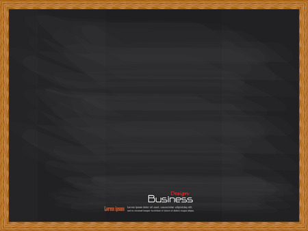 Blank chalkboard with wood frame. for your message.vector illustration.のイラスト素材