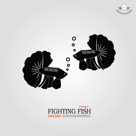 betta fish icon. Betta Fish. Dragon Fish. Fighting fish.vector illustrationのイラスト素材