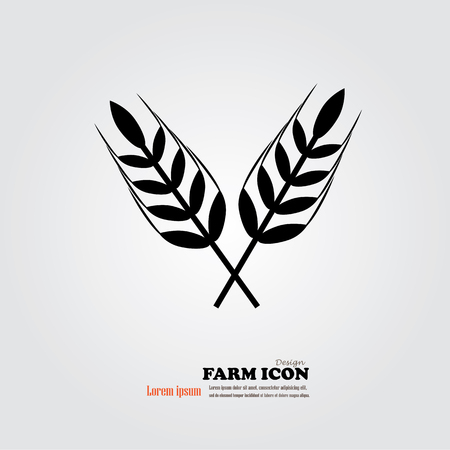 rice.rice icon.wheat icon.vector illustration.のイラスト素材
