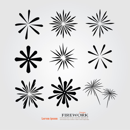 Firework design on gray  background.firework.firework vector.vector illustration.のイラスト素材