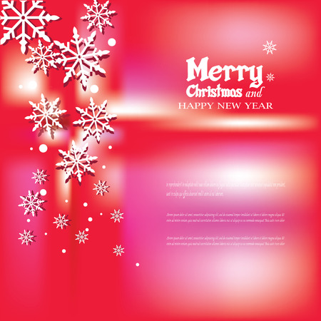 Vector blurred  background with snowflakes . vector illustration.のイラスト素材