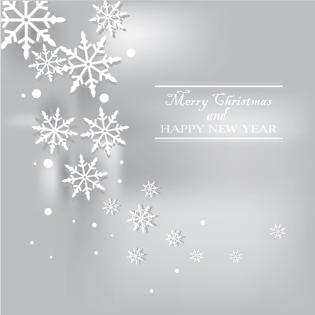 Vector blurred  background with snowflakes . vector illustration.のイラスト素材