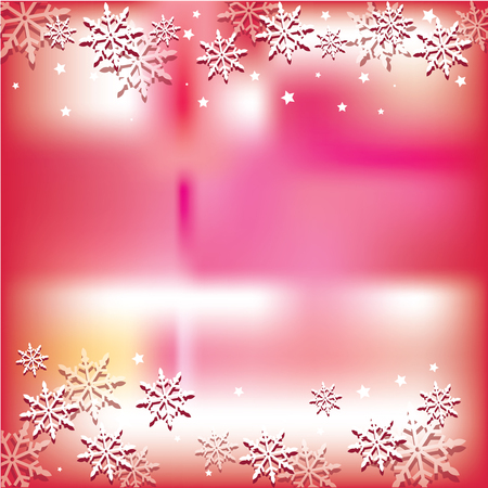 Vector blurred  background with snowflakes . vector illustration.のイラスト素材