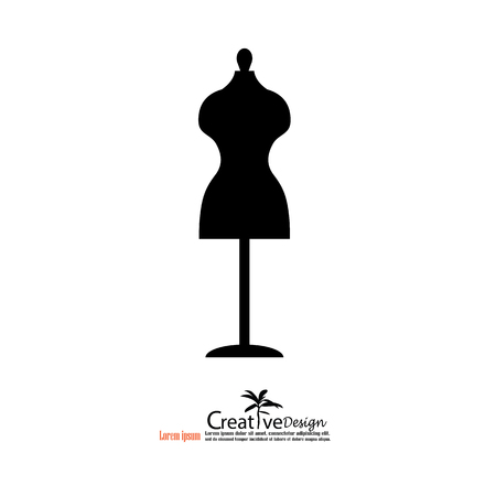 Mannequin icon. Flat design. Vector illustrationのイラスト素材