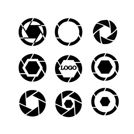 shutter vector .Camera objective icon.shutter icon. camera vector.vector illustrationのイラスト素材