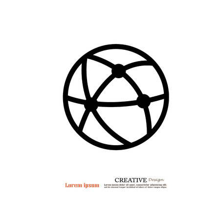 globe. social network . vector iconのイラスト素材