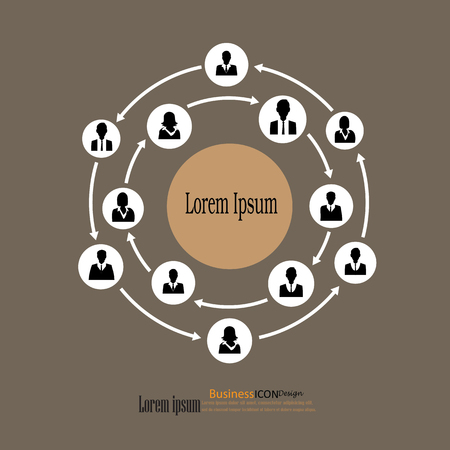 social network icons.people network icons.vector illustration.のイラスト素材