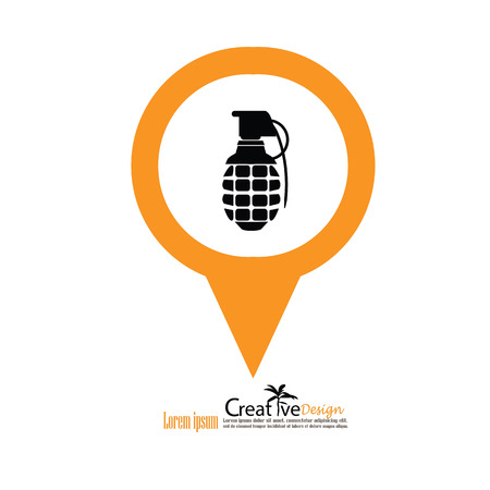hand grenade.vector illustration.のイラスト素材