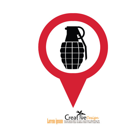 hand grenade.vector illustration.のイラスト素材