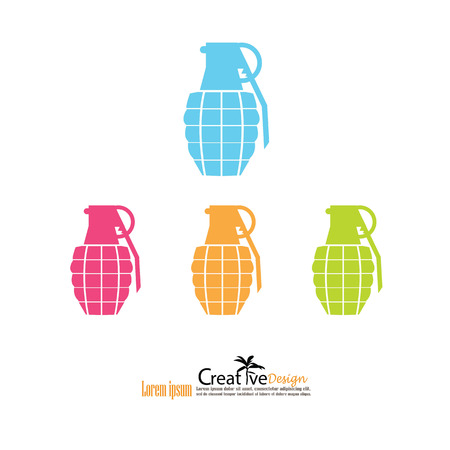 hand grenade.vector illustration.のイラスト素材