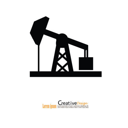 oil rig icon. vector illustration.のイラスト素材