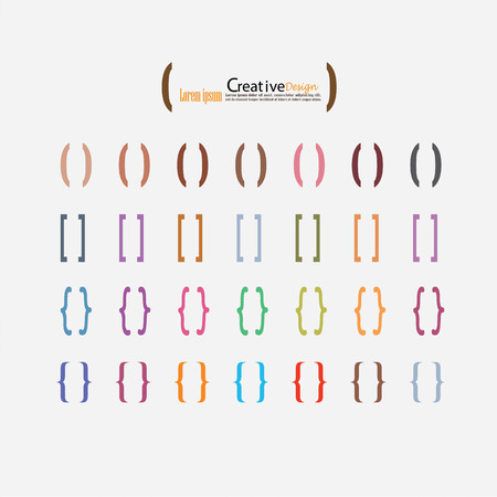Bracket.brace. curly brackets icon vector.  vector illustratorのイラスト素材