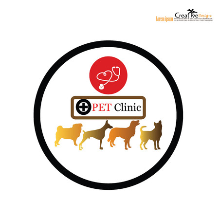 veterinarian  clinic.のイラスト素材