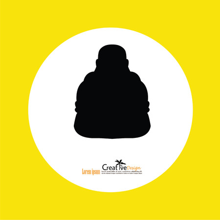 Buddha icon. vector illustrationのイラスト素材