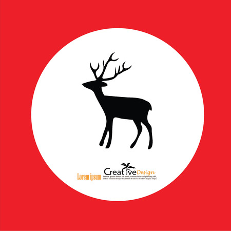 raindeer icon.vector illustration.のイラスト素材