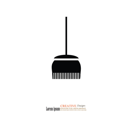 broom icon.Cleaning service icon.vector illustration.のイラスト素材