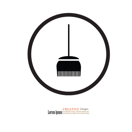 broom icon.Cleaning service icon.vector illustration.のイラスト素材