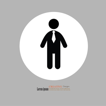 Man icon.business man.Vector illustration.のイラスト素材