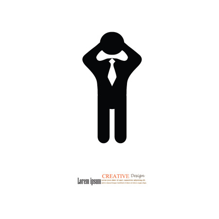 Man icon.business man.Vector illustration.のイラスト素材