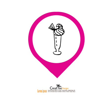 icecream hand-drawn.icecream doodle.vector illustration.のイラスト素材